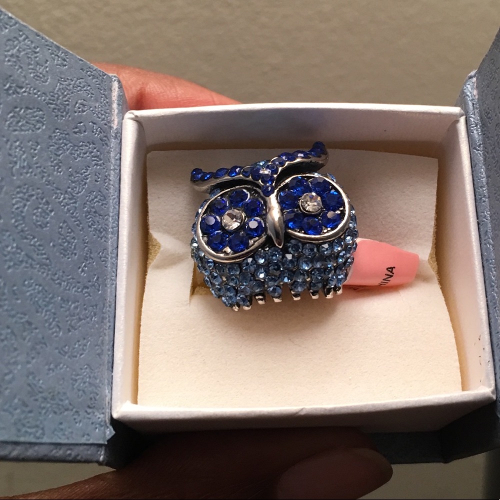 Blue Owl Ring - Picture 1 of 4